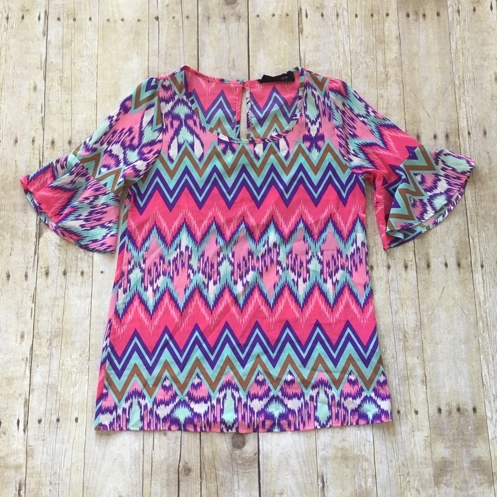 Peach Love Cream California Blouse Top